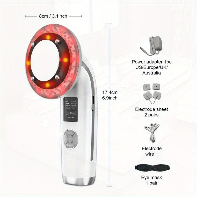 Handheld Home Use 8in 1 Body Slimming Fat Belly Burning Device Multifunction High Frequency Facial Body Massager Device